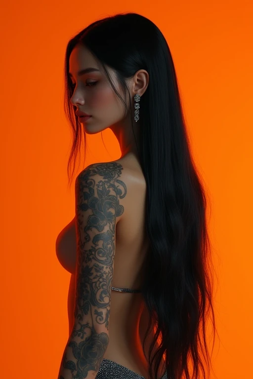 25-year-old Japanese beautiful succubus,
long hair,
upper body, smile face,
in night club,
ultra realistic
sexy face、pubic tattoo、large breasts,(nipple:1.5) (stick out butt:1.3), (back view:1.8)