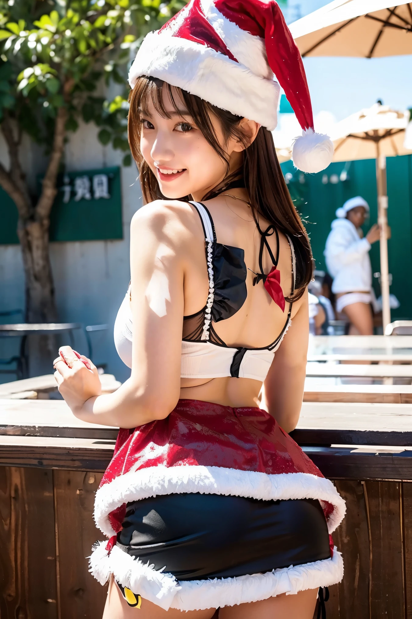 Highly detailed CG Unity 8k wallpaper, Highest品質, On the table, Actual, Photographic realism, Highly detailed beautiful woman, Age 27、(((Super huge boobs))), ((Big Ass:1.4)), (glamorous:1.2), Thick thighs, On Stage, (Bunny Girl Cosplay:1.3), ((Buckshot:1.5)), (ass focus:1.3), (all fours:1.8), Narrow waist, Sports body, Chopping , (Sweaty) , Round eyes, (Cosplay costumes should be red:1.3), (The shape of the nipples is visible even through clothing)、1 female, Realistic female hand、peek at the audience, smile, ((Tall beautiful woman))、(Photograph the whole body) , Highest , Muchimuchi,