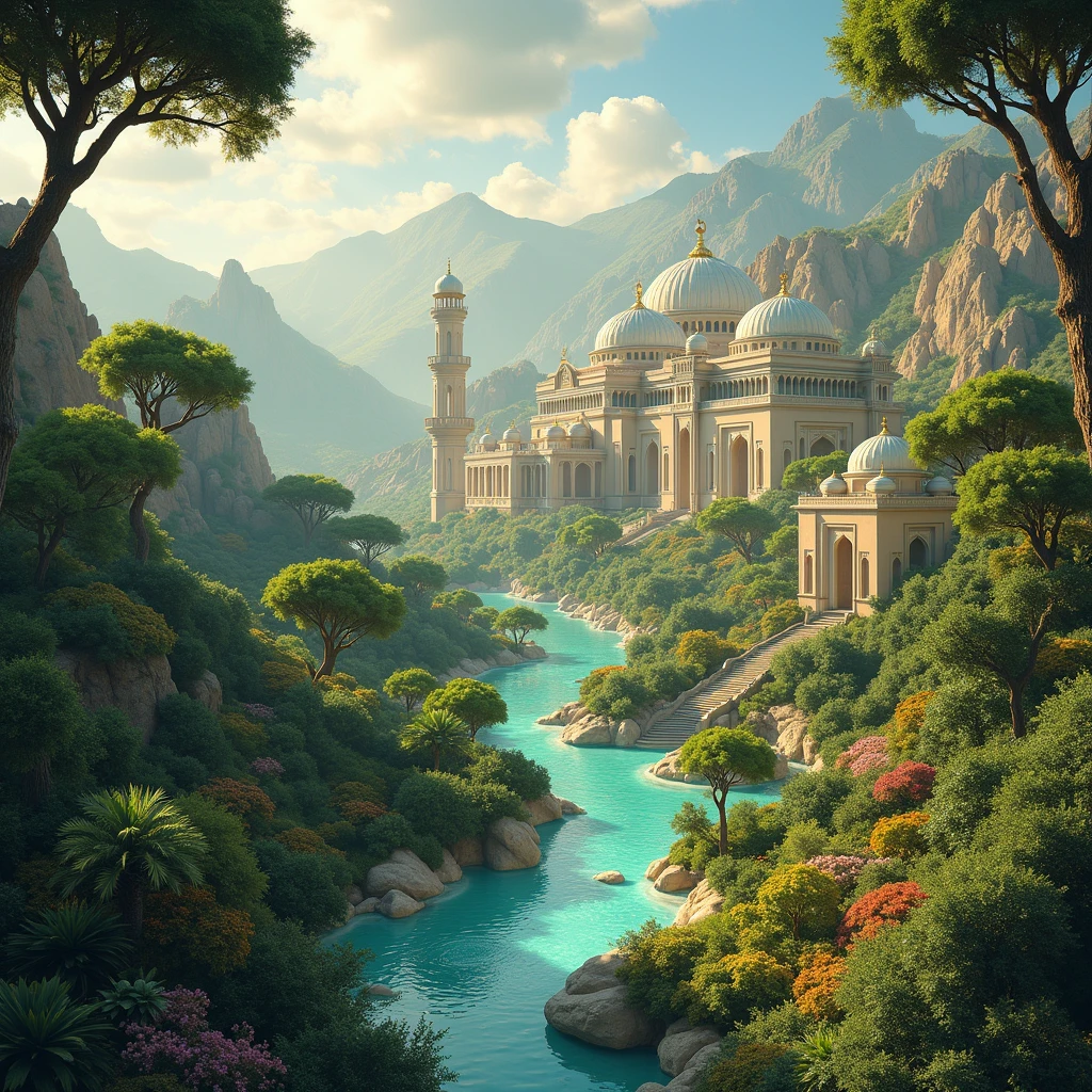 জান্নাতের একটি কাল্পনিক ছবি