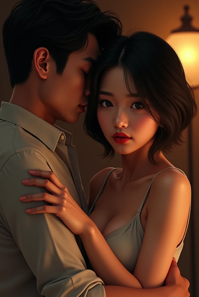 A gangster grabs a hot Korean girl、I took off all her clothes and touched her body parts.。