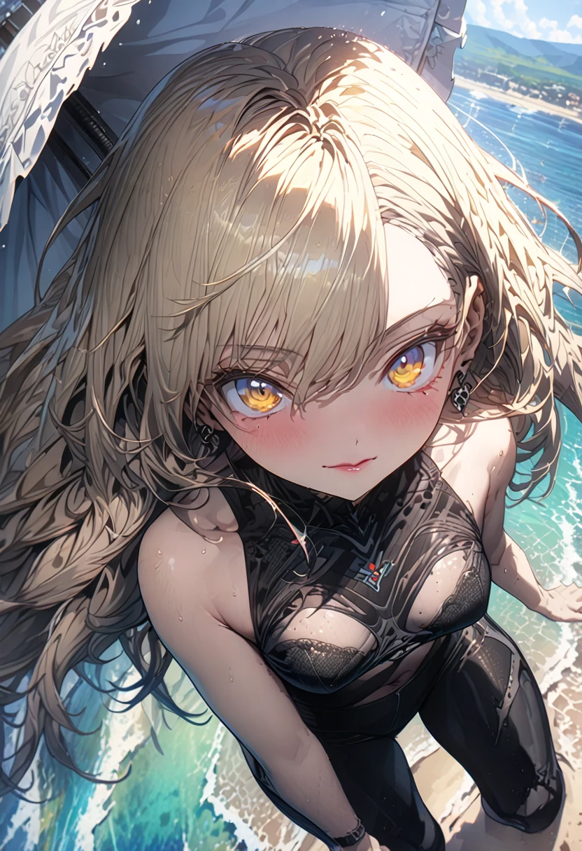 Anime. 1 girl. Slave. Mermaid. Blonde. Long hair. Blue eyes. Beautiful eyes. Perfect eyes. Expressive eyes. Ideal face. Ideal anatomical body. body. Small breasts. Beautiful nose. 16 years. Embarrassment. Blush. Beautiful character design. Shiny skin. Slave collar. Shackles. Crawling out of the water. He leans on his hands. Dirty swimsuit bra. Torn swimsuit bra. Uncovered crotch. No panties. Cold. Runny nose. Nasal mucus. Snot. Snot flows from the nose. Copious snot discharge from the nose. Heat. Heat. Fever. Urinary incontinence. Wants to pee. I need to pee. A strong, desperate urge to pee. She peed herself. Sea. Beach. A wrecked ship on the shore. She survived the shipwreck. Tears in my eyes. Cry. Snot flows from the nose. Full body. Full height. nsfw. Official art. Extremely detailed CG Unity 8k wallpaper. Ideal lighting. Ultra high resolution 4K. Super detailed 8K. A high resolution.