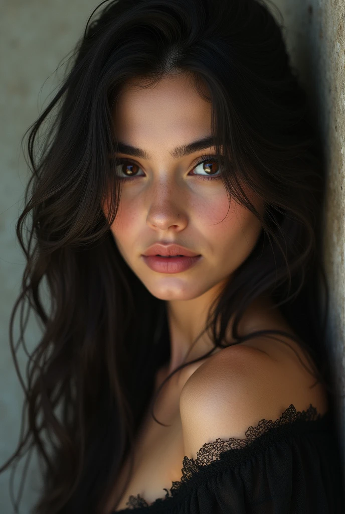 girl, Black hair, high detail photo, realistic photo, no bra, european, sexy photo