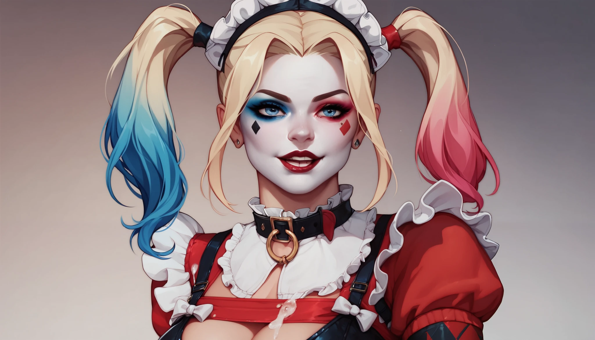 Harley quinn, line-drawing, comic strip, monochromes, illustratio, 1girl in, masutepiece, Best Quality, Super Detail