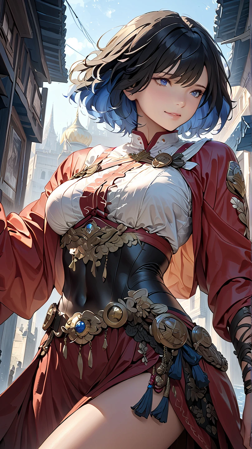 (masterpiece:1.2, best quality), (real picture), (1lady, solo, full body shot, modest tits), absurd resolution, anime, detailed face,
Clothes: butler suit, female, cowbell necklace, black gloves, wearing edgShort&Fishnets,
Appearance: ganyu \(genshin impact\), twin horns, anatomy details,
Values: individuality, authenticity, creative expression,
Inspirations: victorian icons, steampunk, librarian,
Personality traits: bold, daring, friendly.