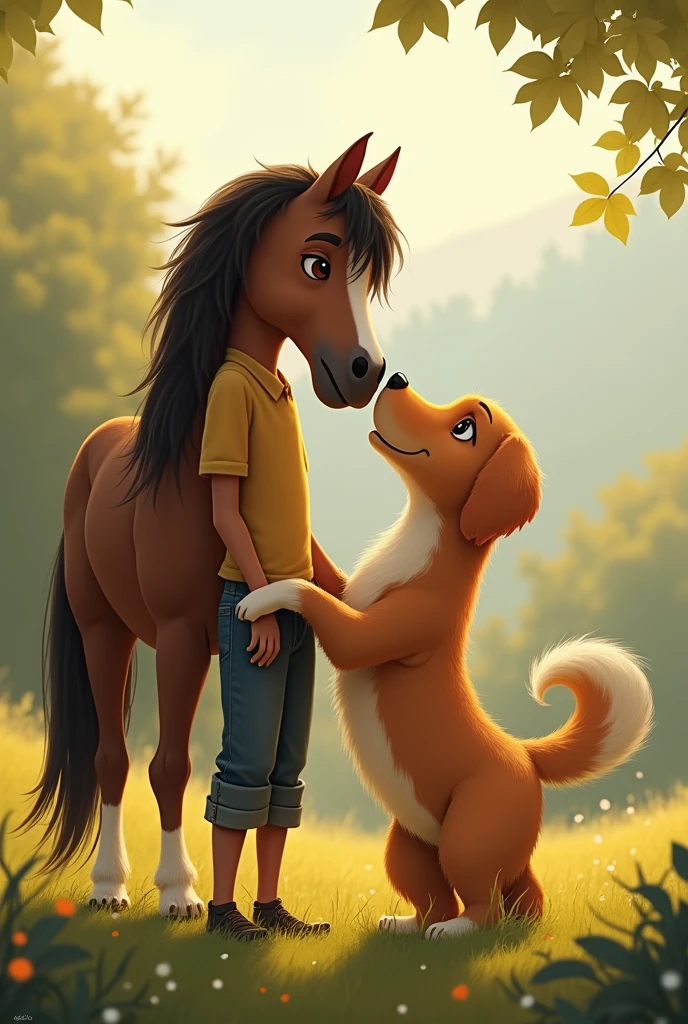 Dog with horse