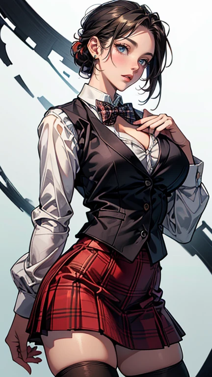 (((one hand on own chest:1.8))),(((neat woman,cowboy shot,touch own chest:1.8))),(((Bright-eyed excitement,leaning forward,gravure idol pose,(((kind smile:1.8,blush:1.8,red cheek:1.8))),please touch me,eat me,tempting viewer,i want you))),(((blush,blush,red cheek,red cheek)))),(cinematic lighting), (Photo real:1.4)、(A hyper-realistic:1.4)、(Photorealistic:1.3)、 (gentle lighting: 1.05)、(Improve the lighting quality of your video:0.9)、 32k、25years old woman、photorealistic lighting、Back lighting、Facial Lights、Ray Trace、(bright:1.2)、(Increase quality:1.4)、 (best quality real texture skin)、Fair eyes,delicate face、 Close-up of the face, ((((Wearing the dark grey knit onepiece dress,dark grey long skirt:1.4,high-neck:1.4,high-heel))),(Bodyline mood improvement:1.1)、Glossy skin、good figure,perfect anatomy,Beautiful actress o,(((beautiful huge breasts,slender waist,slender hip,long slender legs,8heads tall))),(((8heads tall))),(((brown wavy hair,bangs))),(((sweat skin,shiny skin,in the beautiful modern office,super clean night view,in the night))),