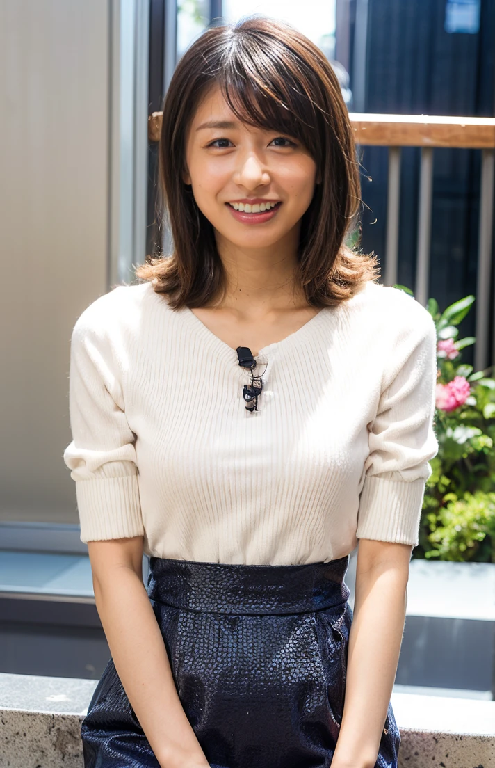 ((masterpiece)), ((Highest quality)), ((Complex)), ((Surreal)), (Realistic), (Mature Woman), ((There are no classes)), Very detailed, (1 female), Beautiful and exquisite, (Beautiful Teeth), Grin, Brunette Bob Hair, Brown eyes, ((blouse)), (Upper Body), (background:none), Perfect Eyes, Captivating eyes, Looking at the audience