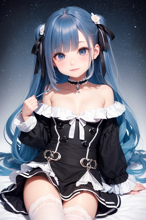 wear gothic Rainbow Hair Loliy type Flat Chest