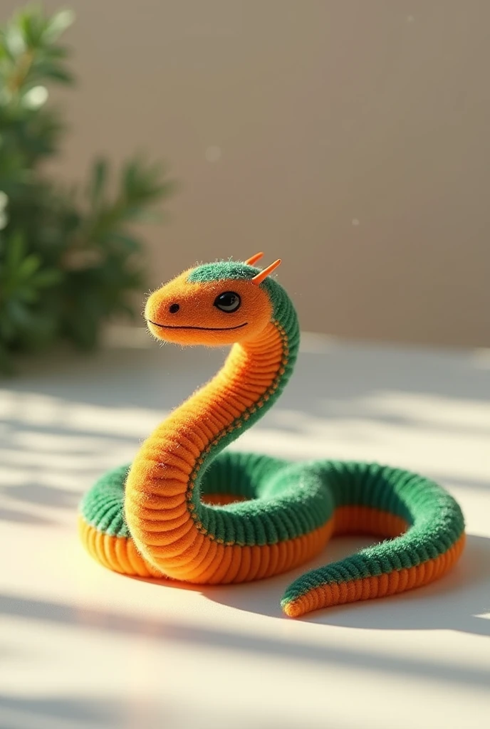  Toy Made of glass in the shape of a snake beautiful color, Christmas tree decoration Beautiful , 8 k,  complex textures ,  better quality ,  masterpiece fails, Wonderful,