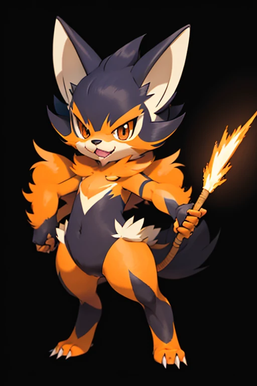 a close up of a cartoon character with a fire like body, fire type, full body portrait of a zentaur, glamorous angewoman digimon, similar to pokemon, buizel and human fusion, species fusion, kobold, anthro gecko, fire!! full body, the fox-like evolution pokemon, full body mascot, conceptual mystery pokemon, official art, ember