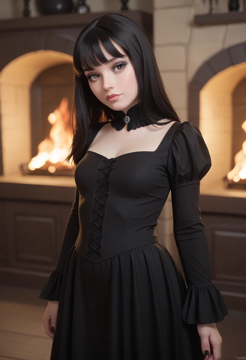 arafed woman in a black dress posing for a picture, digital art inspired by Edo Murtić, reddit, gothic art, amouranth, goth girl, goth, angelawhite, better known as amouranth, webcam, shot on webcam, profile pic, dark goth queen, very beautiful goth top model, young beautiful amouranth, goth woman