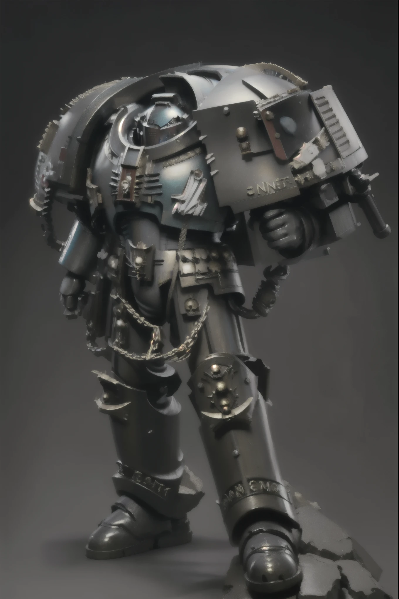 Concept art, Absurd resolution, high resolution, (masterpiece: 1.4), hyper-detail, gk, terminator armor, Astarte, space marine, Warhammer 40k,  solo, comic style, black background,