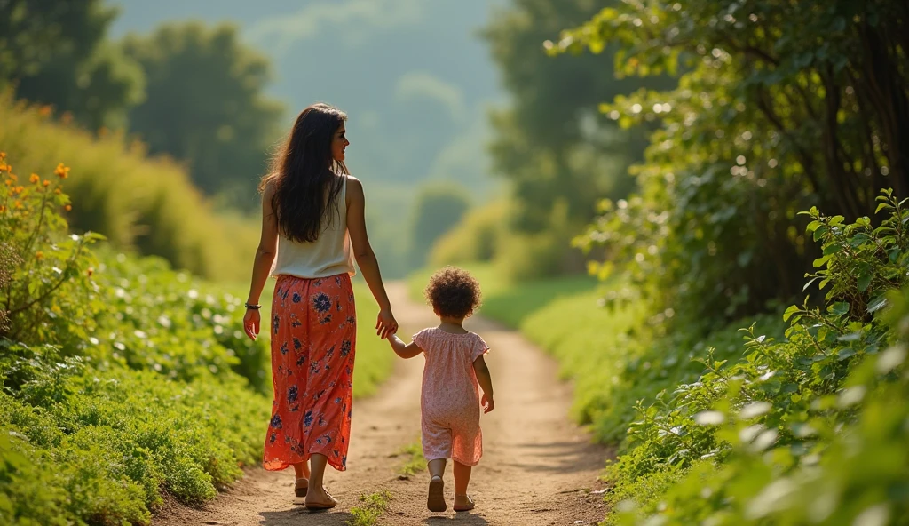 menina: cecilia, aproximadamente 5 anos de idade, cabelo curto estilo Disney, olhos castanhos e sorrisos. garota: Giovana, 5anos, longos cabelos pretos e olhos pretos. Father tall man slim black hair wide smile brunette and mother black hair short 35 years old short scenery: Cecilia and Alice sitting on a bench and father and mother standing in the back