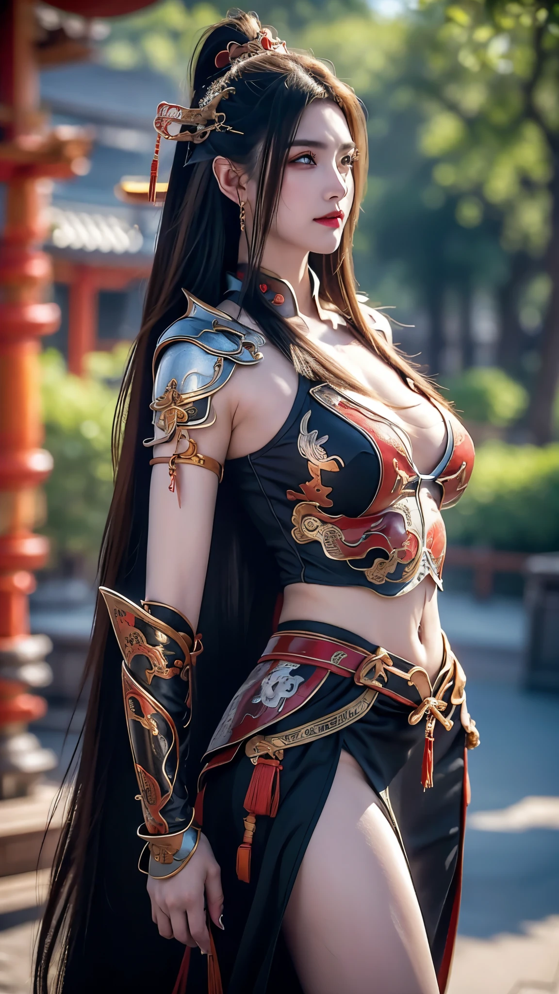  Five Girls Standing ,   Masterpiece  ,  top quality ,  illustrations,  ultra detail ,  detailed,  high definition , 8k wallpaper,  perfect dynamic composition , adult, Beautiful detailed eyes  ,  old man with sexy face , Expression Full of Joy at Climax , Face at Peak Sexual Arousal ,  Watch viewers, ((ancient chinese background)),   Black and White Metal Body Armor, Full Body Armor,  large rounded breasts ,  long black hair,  Perfect Slim Body ,  abs,  hair ornament ,  blue eyes