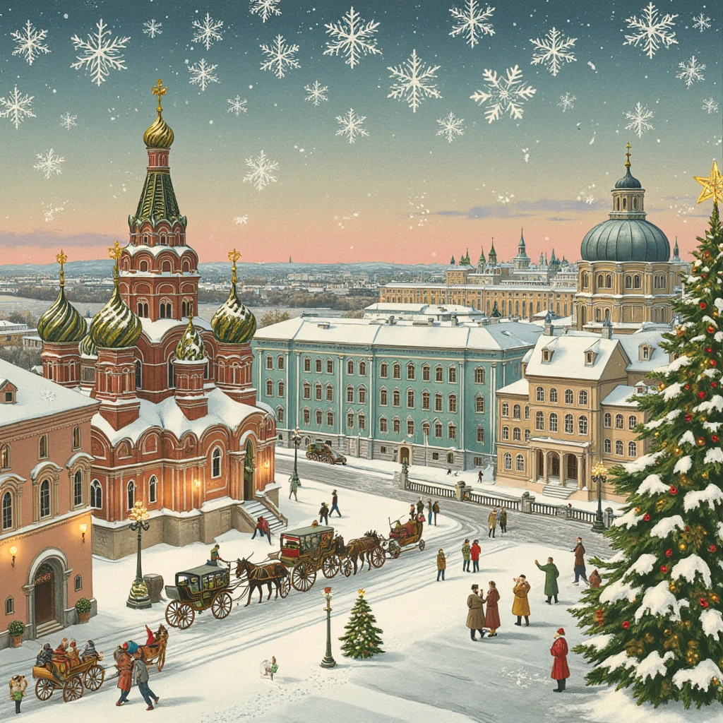 St. Petersburg in the form of a Christmas card