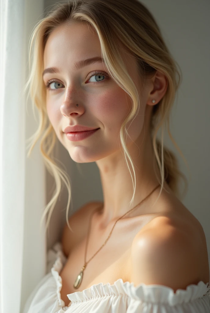Ella fanning, halki si muskan sath, white beautiful dress,