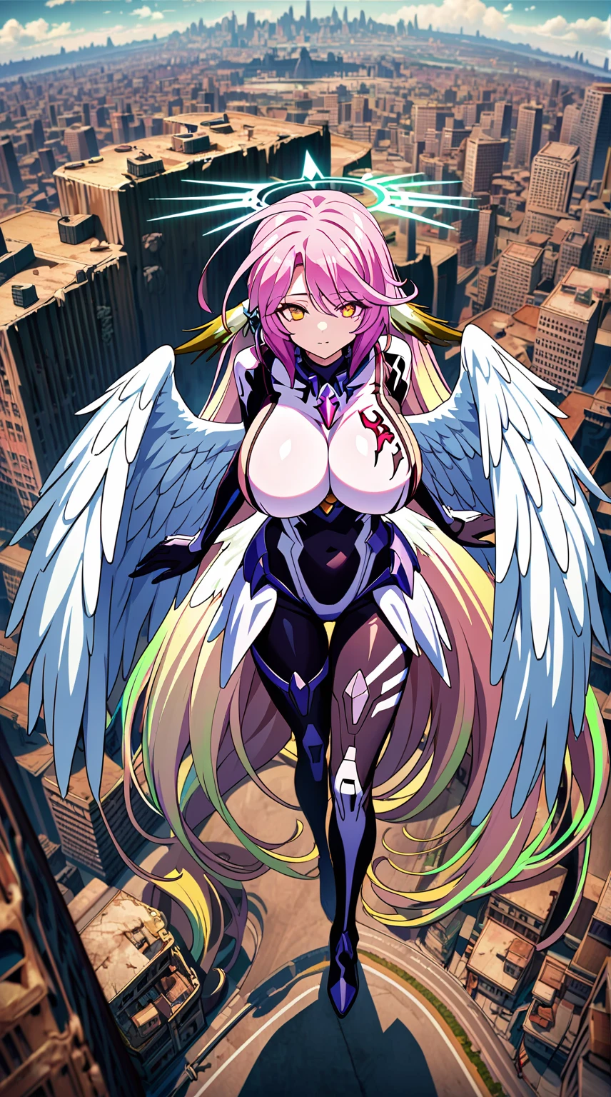 Mitsuri Kanroji who has a bikini but whose cover is a sky and who has wings coming out of her and who looks as if she were flying