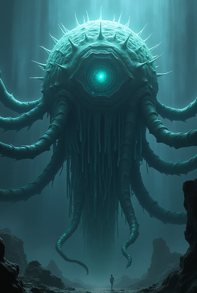 abyssaltech,scifi,dark energy,ethereal,dissolving,see-through,abyss,tentacles,octopus,(best quality,4k,8k,highres,masterpiece:1.2),ultra-detailed,(realistic,photorealistic,photo-realistic:1.37),dramatic lighting,cinematic,muted colors,moody,eerie atmosphere