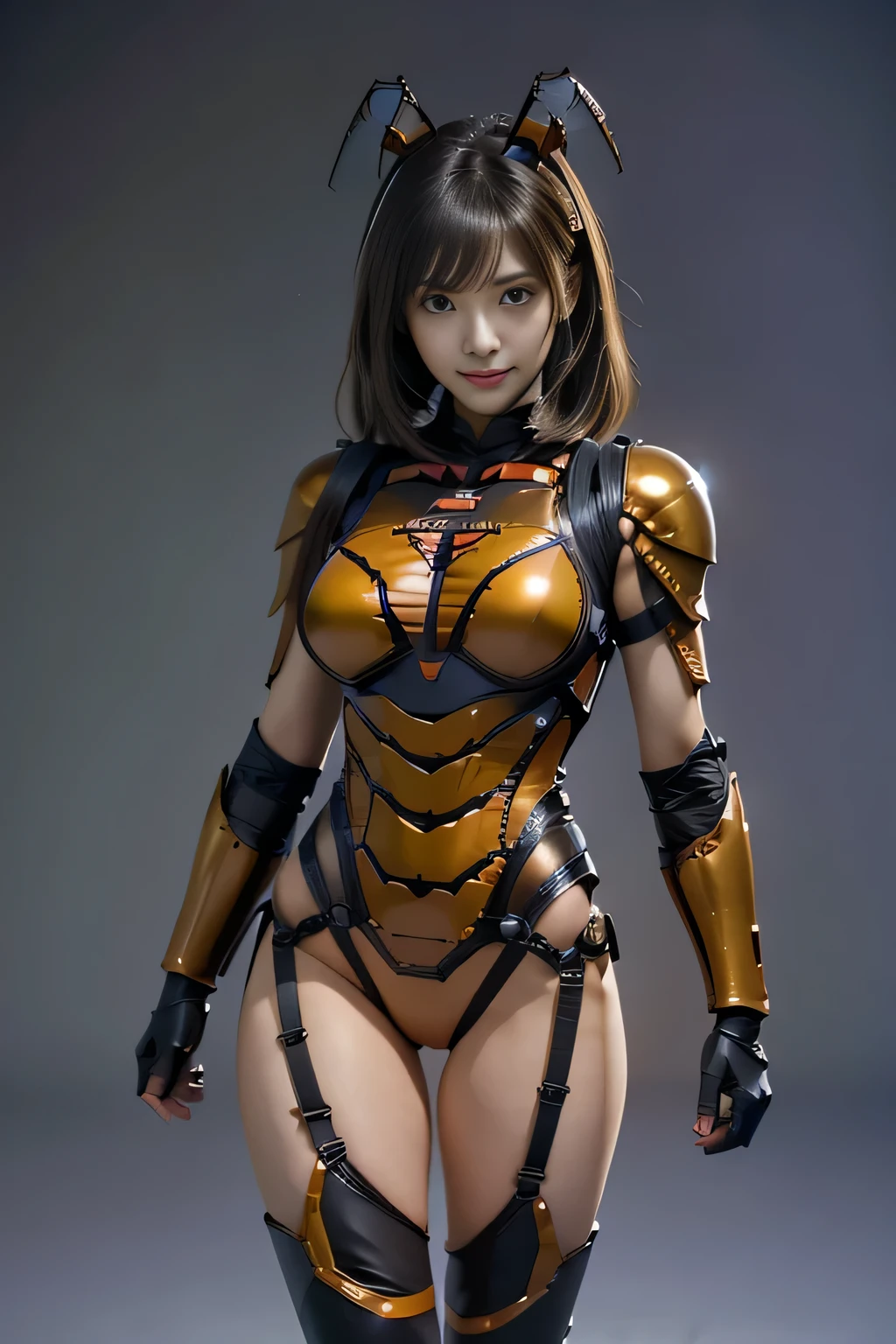 (high resolution,masterpiece,best quality,extremely detailed CG, anime, official art:1.4), realistic, photo, amazing fine details, all intricate, gloss and shiny,awesome many layers, 8k wall paper, 3d, sketch, kawaii, illustration,( solo:1.4), perfect female proportion,villainess, (fusion of dark brown cockroach and lady:1.4), (brown cockroach form lady:1.2), (brown cockroach lady:1.2), (fusion:1.2), (solo:1.4), (evil smile:1.2), muscular, abs, (cockroach brown exoskeleton bio insect suit:1.4), (cockroach brown exoskeleton bio insect armor:1.2), (brown transparency cockroach wing:1.4), (brown cockroach antennae:1.3),