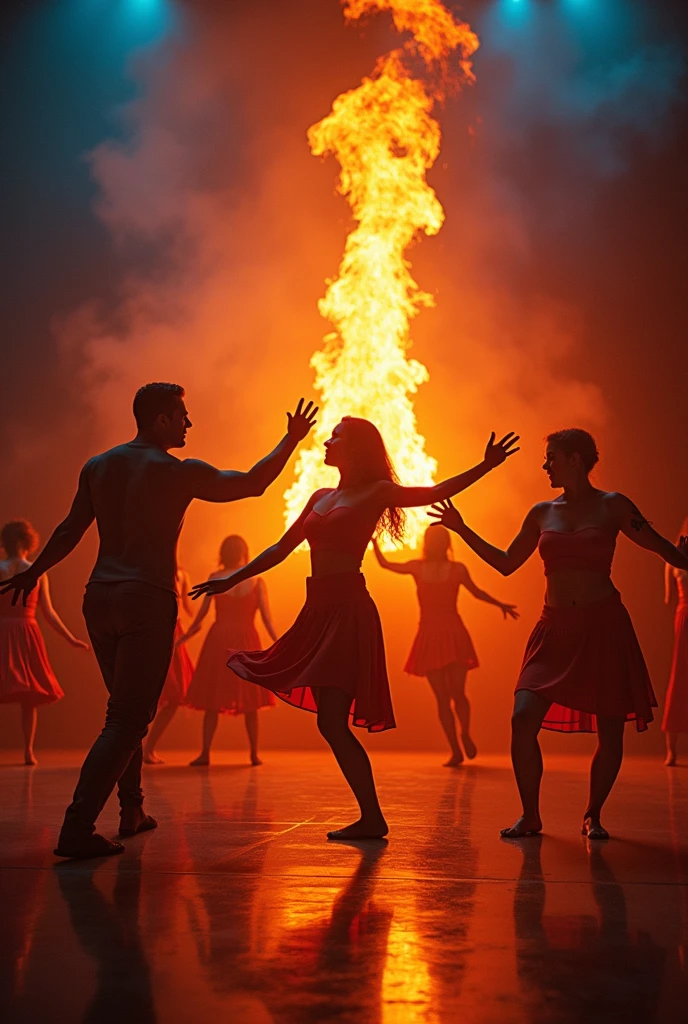 Spicy show background full black