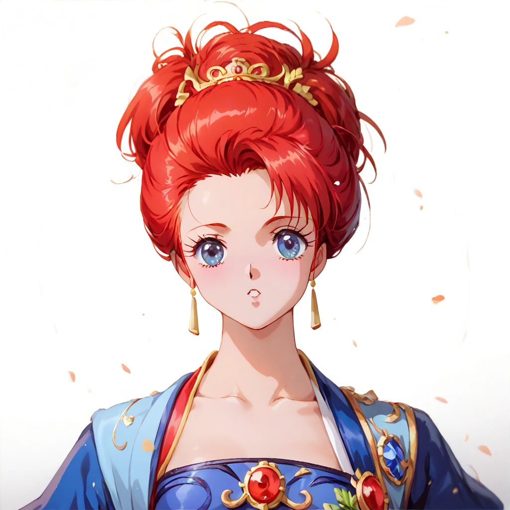 (( top quality )), ((masterpiece)), ( Details), （ perfect face）、Red-haired naked Yoko Asagiri wears gorgeous ancient Chinese Hanfu