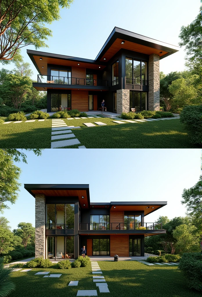 Twoview, a modern house