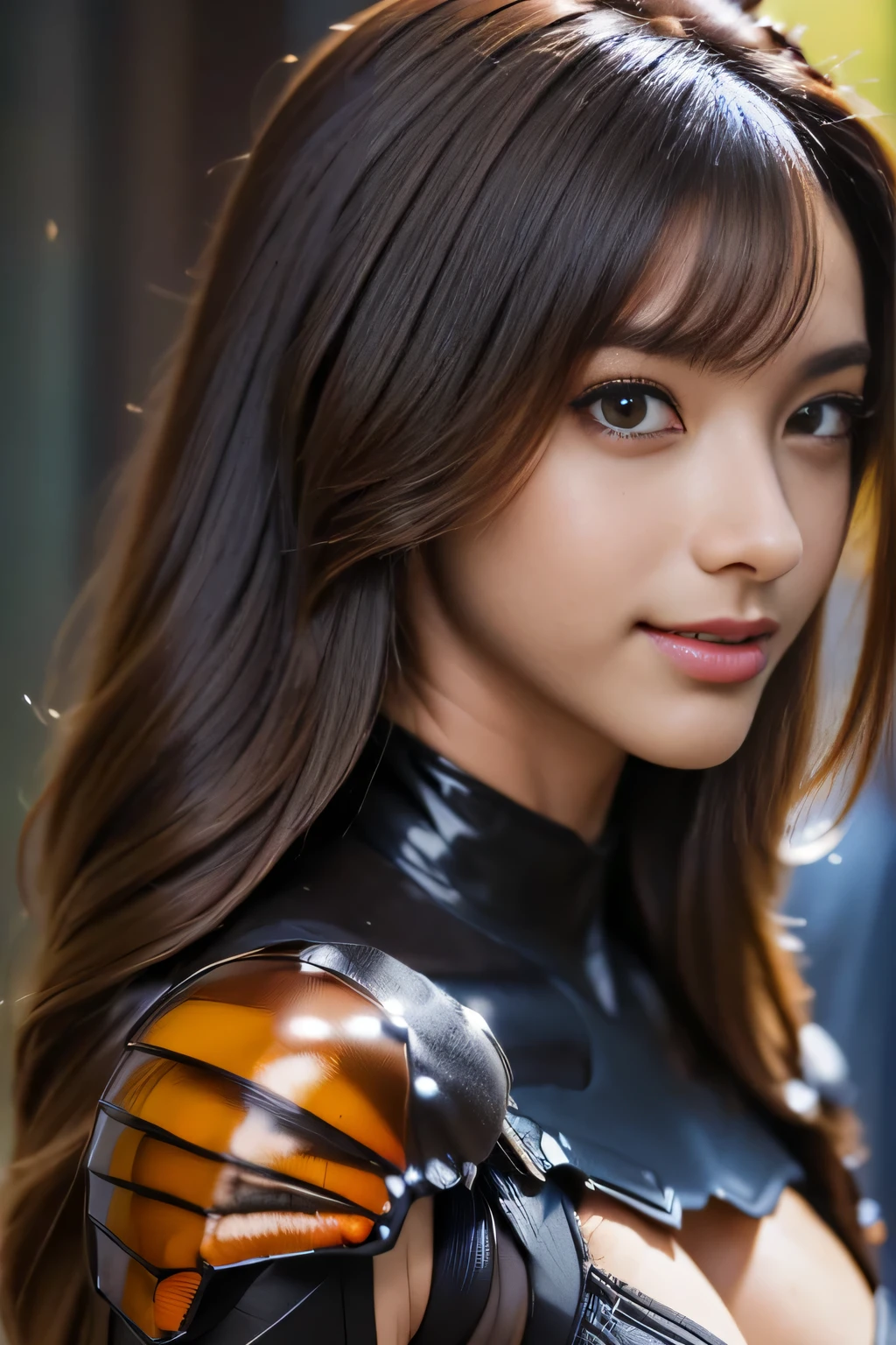 (high resolution,masterpiece,best quality,extremely detailed CG, anime, official art:1.4), realistic, photo, amazing fine details, all intricate, gloss and shiny,awesome many layers, 8k wall paper, 3d, sketch, kawaii, illustration,( solo:1.4), perfect female proportion,villainess, (fusion of dark brown cockroach and lady:1.4), (brown cockroach form lady:1.2), (brown cockroach lady:1.2), (fusion:1.2), (solo:1.4), (evil smile:1.2), muscular, abs, (cockroach brown exoskeleton bio insect suit:1.4), (cockroach brown exoskeleton bio insect armor:1.2), (brown transparency cockroach wing:1.4), (brown cockroach antennae:1.3),