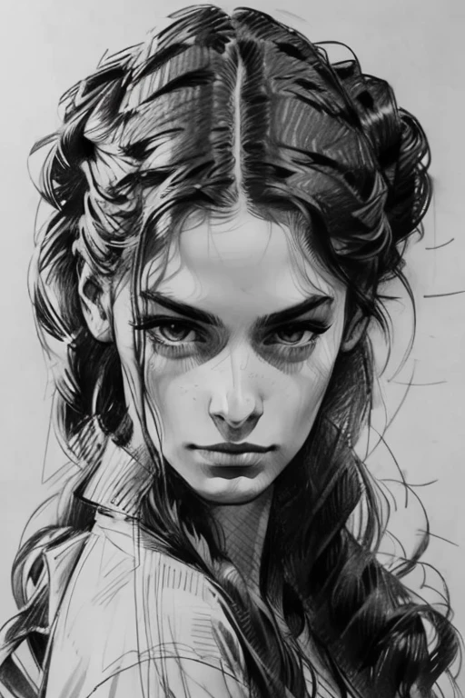 a drawing of a woman with long hair and a ponytail, vector art by Radi Nedelchev, Artstation, digital art, realistic beautiful face, realistic digital drawing, very detailed beautiful face, beautiful realistic face, detailed sensual face, detailed beauty portrait, detailed beautiful face, realistic detailed face portrait, beautiful highly detailed face, beautiful and realistic face, realistic female portrait