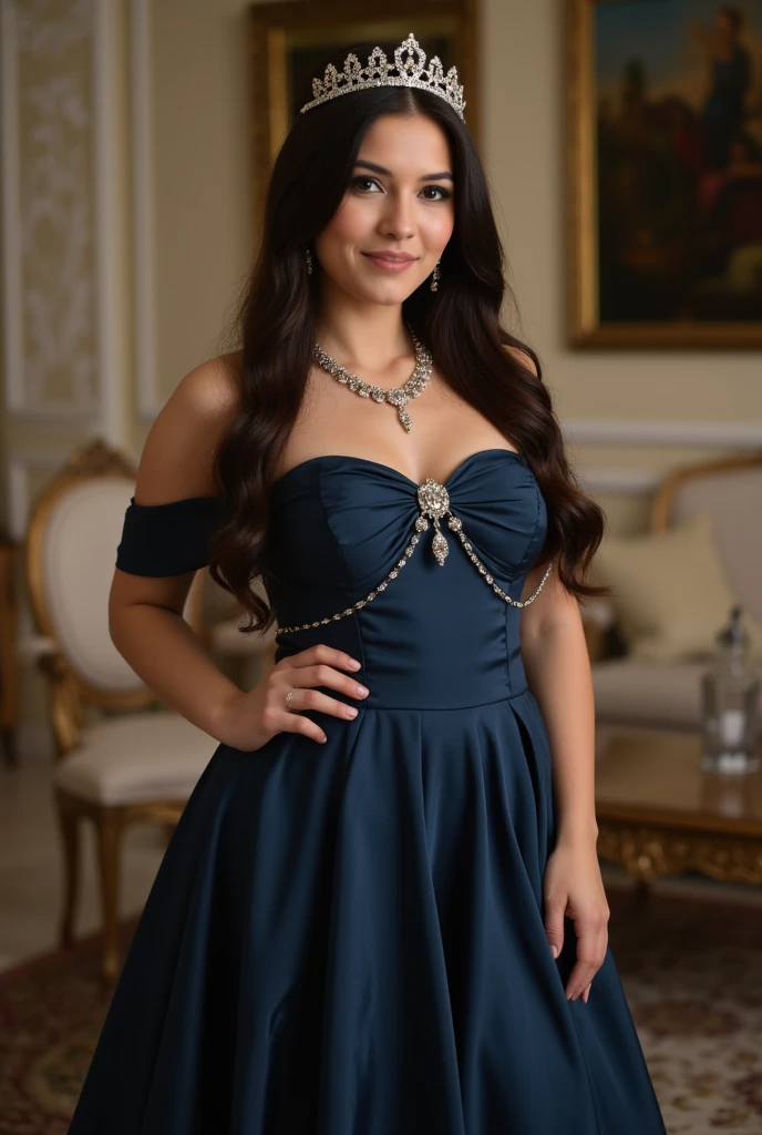 score_9, score_8_up, score_7_up, score_6_up, rating:safe, 1girl, solo, black_hair, wavy_hair, jewelry, dress, blue_eyes, earrings, long_hair, looking_at_viewer, curly_hair, upper_body, lips, lace, blue_dress, (night:1.3), cxqz8r, medieval_dress, medieval_landscape, fullmoon, rpg, evil_smile, vampire, (fangs:1.4), narrow_waist, skinny