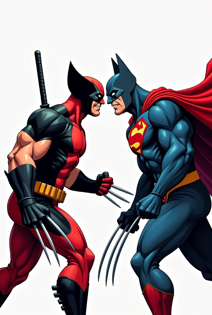 Red good in épica battle with Batman and spider-man