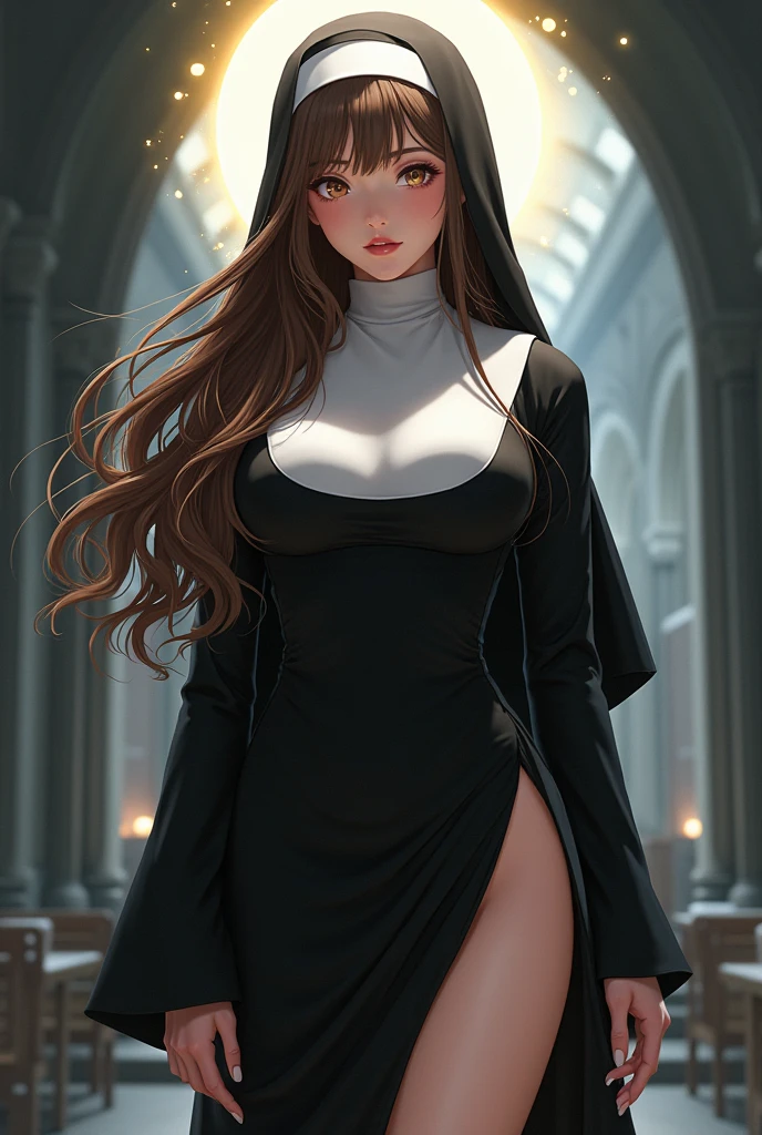 (masterpiece, best quality, hires, high resolution:1.2, 4k, 8k , high quality), extremely detailed, realistic, intricate details, highres, 1girl, solo, red long hair, blue eyes, blush, freckles, (large breasts, thick thighs, wide hips), arched back,(cinematic lighting, sunlight, perfect lighting, backlighting), eye-level shot, extreme close-up-shot, naughty look, looking at viewer, 
 <lora:fabipriestess-nvwls-v1:0.8> fabiPriestess, veil, slingshot swimsuit, criss-cross halter, large breasts, veil, black dress, long puffy sleeves, long dress