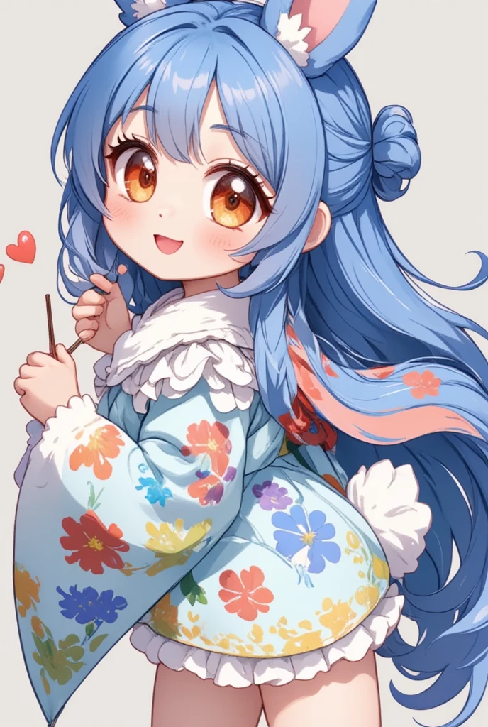Anthropomorphic Rabbit Girl 1girl, (furry girl, anthro rabbit:1.5), cute flat 2d anime illustration ...