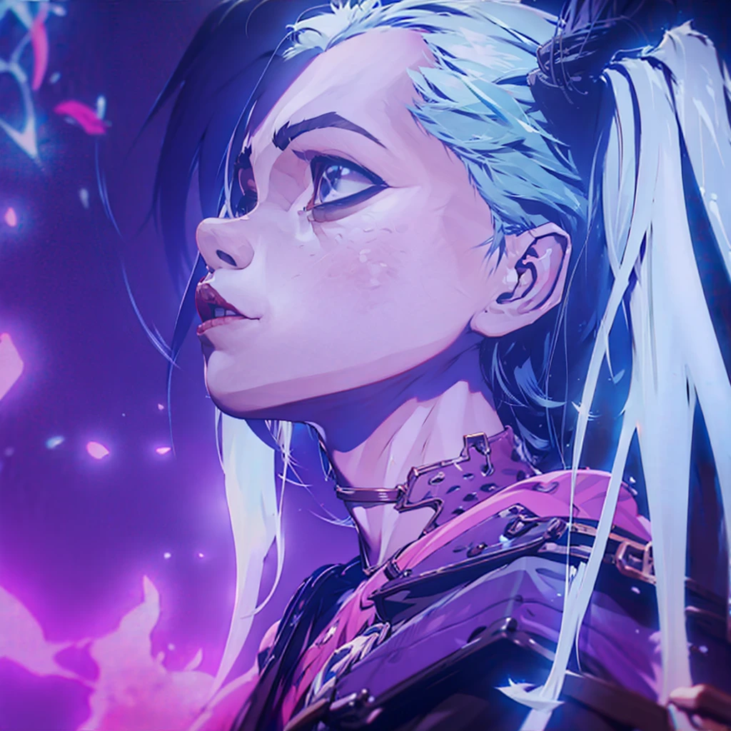 girl, jinx, attractive, 8k quality, best quality, clean, masterpiece