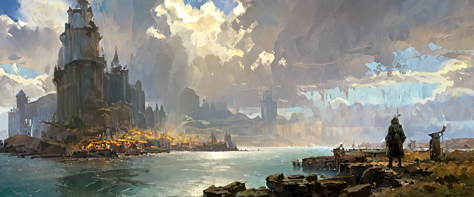  crmu, beautiful painting, moody painting by Wilhelm Trübner, by Rudolf von Alt, by Vasily Polenov, john sargent, james gurney and andreas rocha, painterly concept art, ismail inceoglu and ruan jia, craig mullins greg rutkowski, inspired by Jakub Rozalski, award-winning concept art, fantasy concept painting, dramatic concept art, concept art painting, concept art for a video game