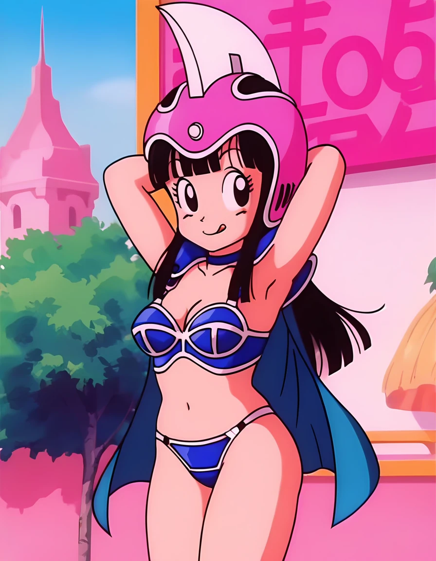 source_anime, score_9, score_8_up, score_7_up, anime screencap,8k, absurdres,
chi-chi, aged down, blue outfit, female , 1girl, 1 fat old man, long hair, looking at viewer, smile, bangs, black hair, collarbone, upper body, outdoors, sky, pink headwear, blunt bangs, black eyes, helmet, pauldrons, nude, medium ass, medium breasts, tits, vagina, blushing, sex vagina, cum, 1 fat old man