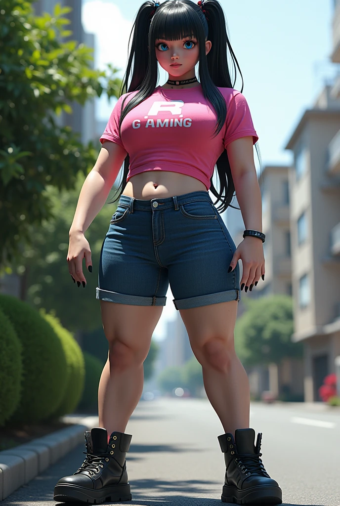 (masterpiece:1.2), (best quality:1.2), perfect eyes, perfect face, perfect lighting, Korean, small chest, thick thighs