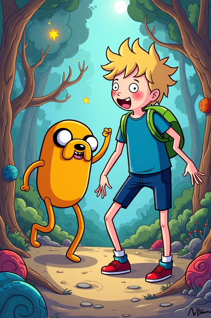 Fin y jake en version humana en stylo doodle mix,glass soul mix,sdvn8 mix art xl.