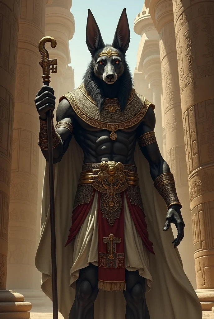 Anubis
Coming from Egyptian mythology, Anubis is the god of mummification, the dead and dying, famously responsible for taking the souls of the dead to the underworld to then be cared for by Osiris. Although it is not certain which animal its head represents, many say it is a jackal. Another of his responsibilities as god is to ensure that everyone has a fair burial and judgment in this trajectory after death, also, therefore, being related to the resurrection.