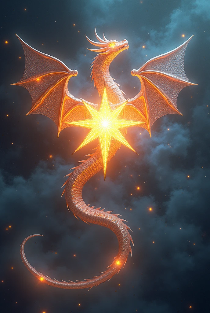 a (shineglasscd, neon lights, light particles, colorful:1.3, gradient, chromatic aberration) chinese dragon, east dragon, flying, (solo:1.2), <lora:shineglasscd-000027:0.8>, no humans, high quality, masterpiece, realistic, photorealistic, (dark background, lens flare, blurry, dof, full body)