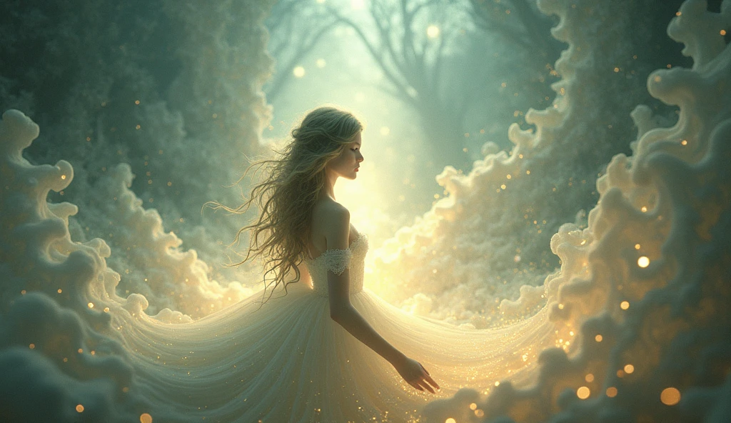 girl, sun shafts, 4k, sharp focus, detailed, detailed skin, walking down fantasy forest path, (white flowy sundress), short flowy dress, asian, (long hair), close up, dynamic, leaves in the air, <lora:jellyfish-noise:0.7> jellyfishforest, <lora:sung:0.6>