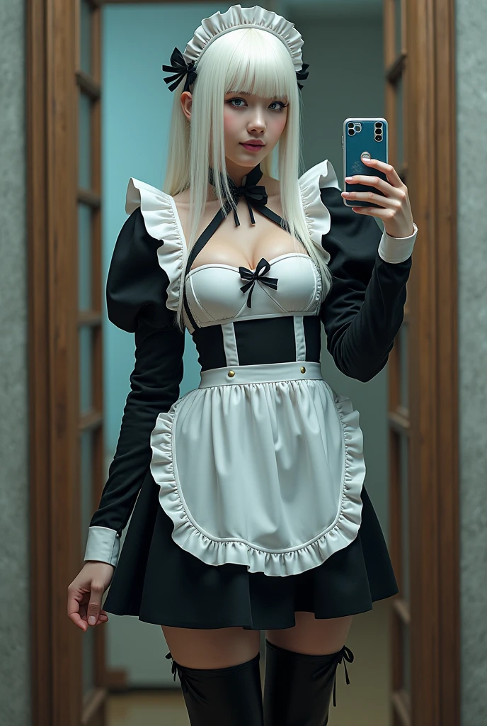 ((Masterpiece)), (highest quality))), (Character design sheet, national costume, same character, front, side, back), illustration, 1 girl, full body, silver hair, eye hair, beautiful eyes, princess cut, environmental change scene, short skirt, shyness, woman, girl, standing, goth , V-tuber, chartaan betarola, (simple background, white background: 1.3) ( Masterpiece:1.2), (Best Quality:1.3)
