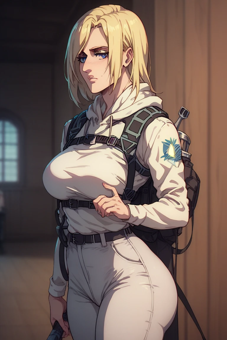 annie leonhart,her ideal outfit , big breasts,  big butt