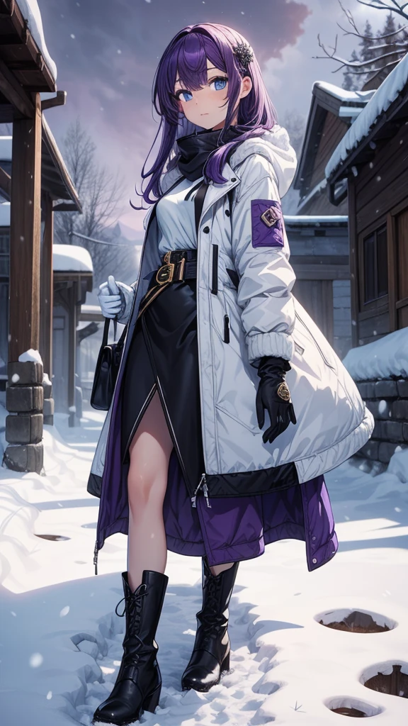 ((masterpiece)), super detailed, highly detailed, 16k, high resolution, ((turkish girl hijab)), ((long hijab, close hijab)), (huge round breast), manhwa body, fit body, perfect eyes, pale skin, fair skin, perfect skin, ((outdoor)), at night, ultra-delicate face, delicate eyes, double eyelids, half smile, Realistic, beautiful and delicate photo, ((hiking clothes, gloves, black close mountain jacket, mountain backpack)), in snow mountain, heterosexual, braless, standing, ((night time, night sky, low light, darkness, dark night)), cold expression, cold pose, front view, ((Wide-leg linen pants)), snow forest and cloudy mountain background, bustling snow mountain, many people.
