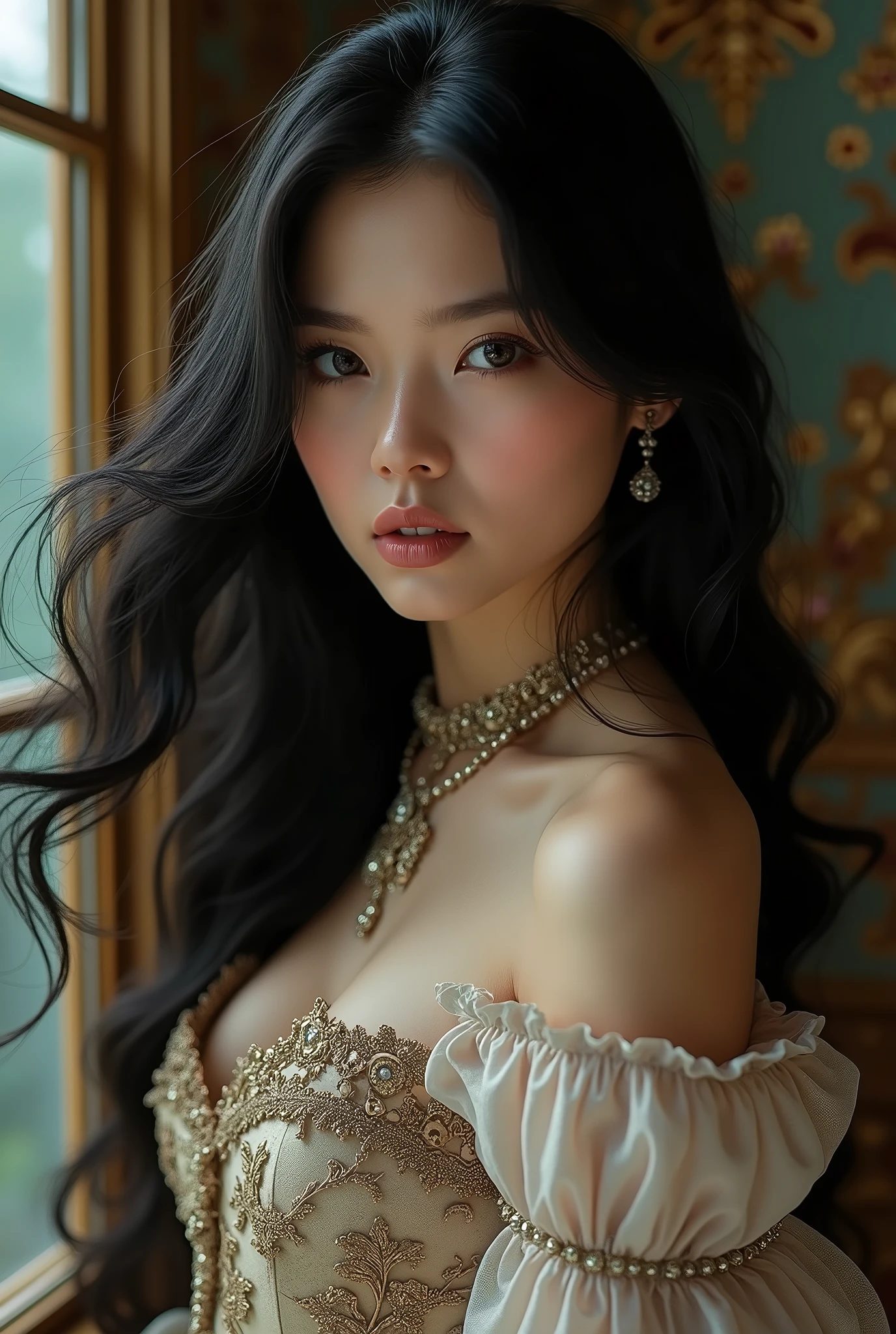 best quality, 4k, 8k, ultra highres, raw photo in hdr, sharp focus, intricate texture, skin imperfections, realistic, detailed facial features, highly detailed face, posing, full body, chic outfit, standing <lora:Yuai_V2.2:0.7> Yuai