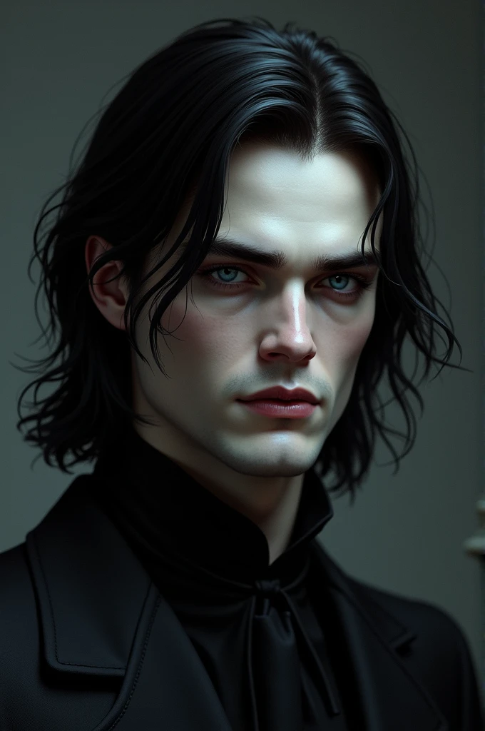 Create an image of Marcus Volturi with the description of his realistic appearance in the Twilight books
