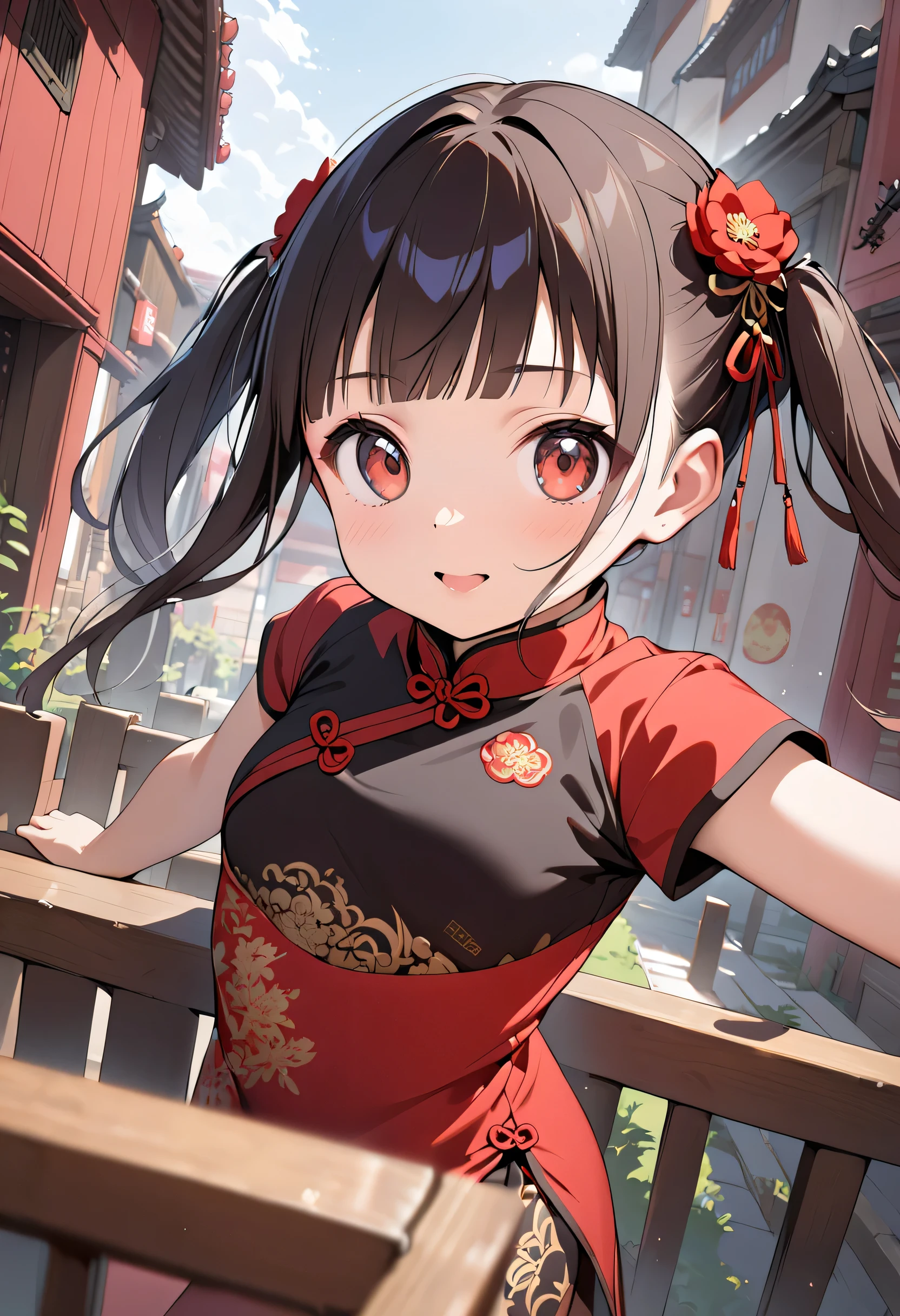 girl wearing a china dress