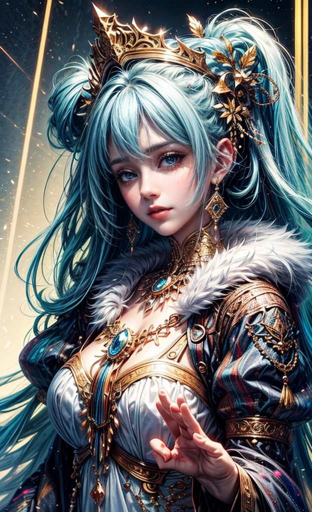 (Ultra HD,masterpiece,extremely meticulous:1.37),portrait,All magic circles,old castle, Rainbow magic circle,Full color magic circle,Water, fire, wood, electricity, earth, light,, wind, ice, and gold summon time and space,Multiple series of magic,Dazzling magic effects,Detailed magic circle,a girl,magic master,Sorcerer,Close to the power of God,Rainbow Color Eyes,super detailed face,Nice face,cute,determined eyes,faint smile,summer clothing,Delicate clothing,high quality clothes,floating long hair,High quality hair,Full color magic hair color,glowing pupils,eye reflex,High quality skin,(Super fine fingers),(accurate finger:1.37)