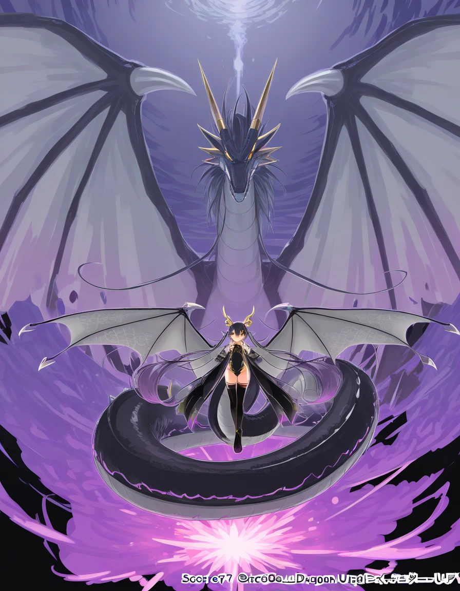 female dragon with scales naked in a galaxy