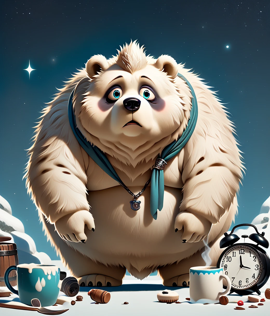 (cute, fat, obese, anthro, male, polar bear cub), nude, full body, ((cyan briefs)), adorable, magical oasis, fantasy, night time, moonlight, beautiful, whimsical,, hires textures, highly detailed, intricate details, best quality, masterpiece, zPDXL3