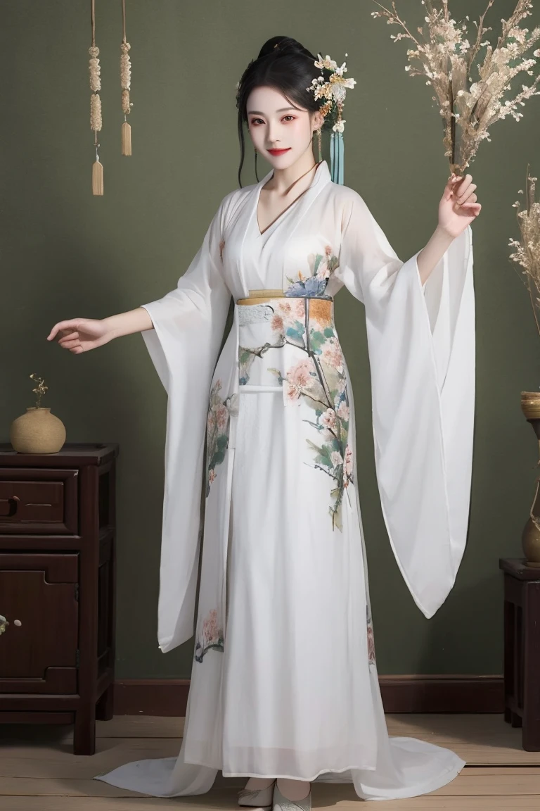 Qing Ranran ，Tree essence，plant，flower， Ancient Chinese Costumes，robe
